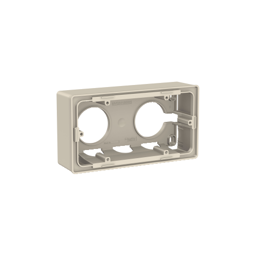  UNICA NEW КОРОБКА для открытой установки, 2-постовая, БЕЖЕВЫЙ Schneider Electric NU800444