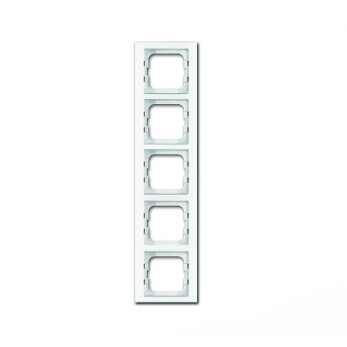  Рамка Axcent Белое стекло 5-постовая ABB 1725-280