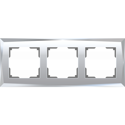  Рамка на 3 поста (зеркальный) Diamant Werkel a045797 WL08-Frame-03