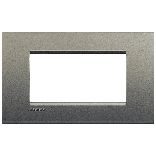  Рамка LivingLight Квадрат Серый шелк 4 модуля Bticino LNA4804AE