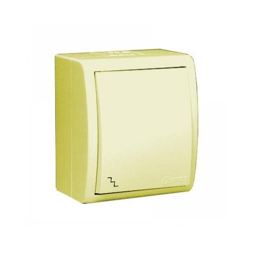  Выключатель одноклавишный проходной, IP54, 10А 250В, винтовой зажим, S15 Aqua, слоновая кость Simon 15 Aqua 1594201-031