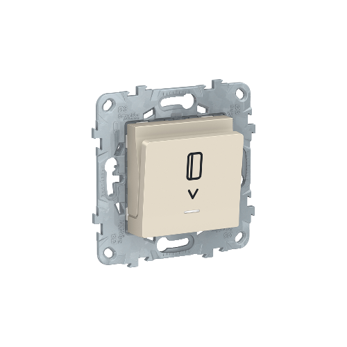  Выключатель карточный, с подсветкой, 10 А, Бежевый Schneider Electric NU528344