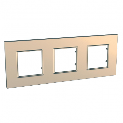  Рамка Unica Quadro Медь 3-постовая Schneider Electric MGU6.706.56
