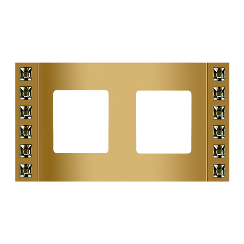  Рамка Crystal De Luxe Real Gold 2-постовая Fede FD01272OR