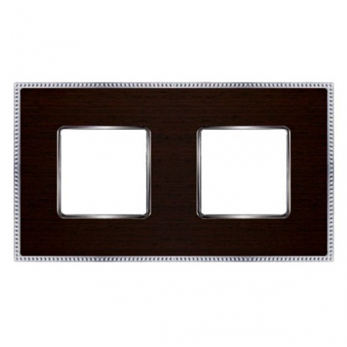  Рамка Belle Epoque Wood Wenge / Bright chrome 2-постовая гор/верт. Fede FD01452WCB