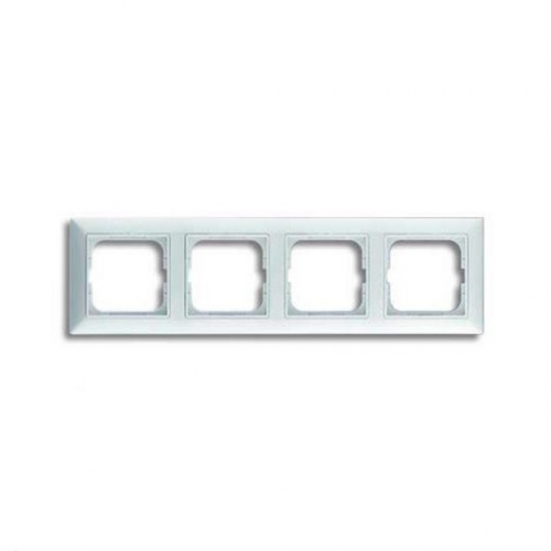  Рамка с декоративной накладкой Basic 55 Альпийский белый 4-постовая ABB 2514-94-507
