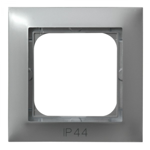  Рамка Ospel Impresja Серебро 1-постовая для выключателя IP-44 RH-1Y/18