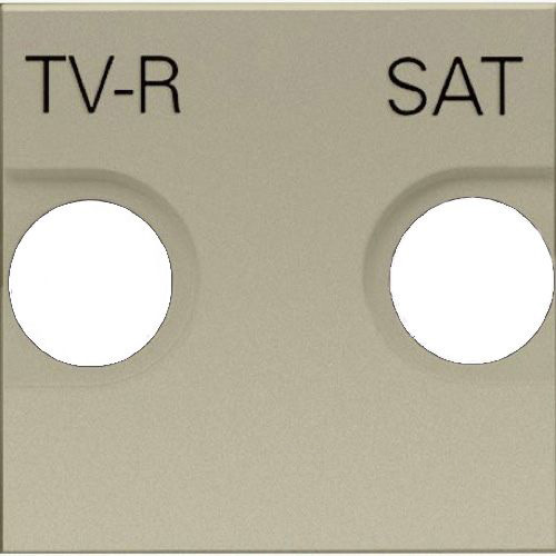  CV Накладка для TV-R-SAT розетки, 2-модульная, серия Zenit, цвет шампань, ABB N2250.1
