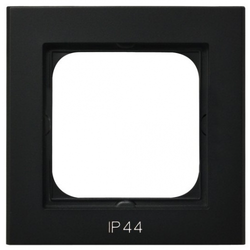  Рамка Ospel Sonata Черный металлик 1-постовая для выключателя IP-44 RH-1R/33