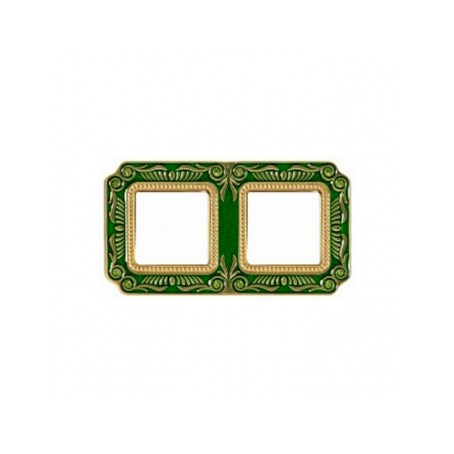  Рамка Smalto Italiano Firenze Emerald green 2-постовая Fede FD01362VEEN