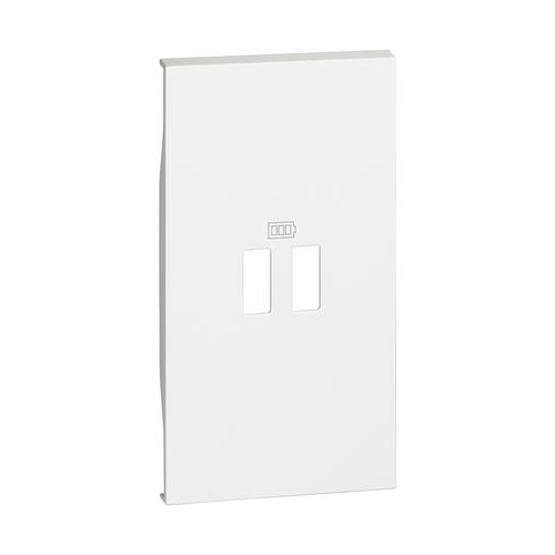 Bticino Living Now - накладка зарядки USB 2 бел. KW12C