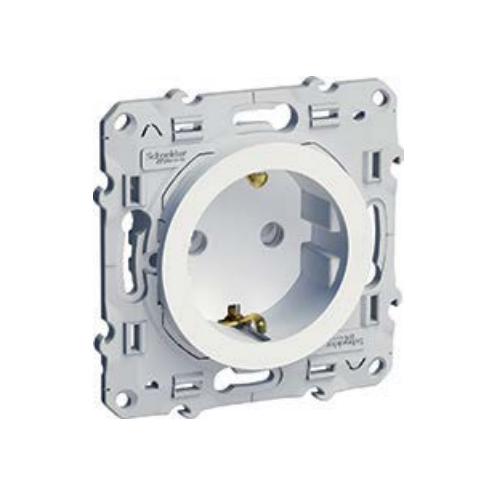  Розетка с з\к шт белый Odace Schneider Electric S52R037