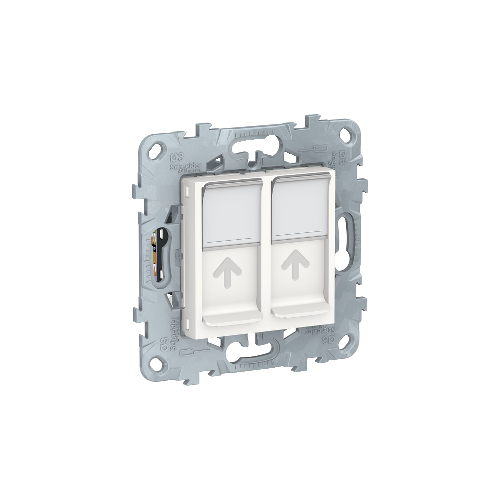  Розетка компьютерная, RJ45, двойная, кат. 6 UTP, Белый Schneider Electric NU542418