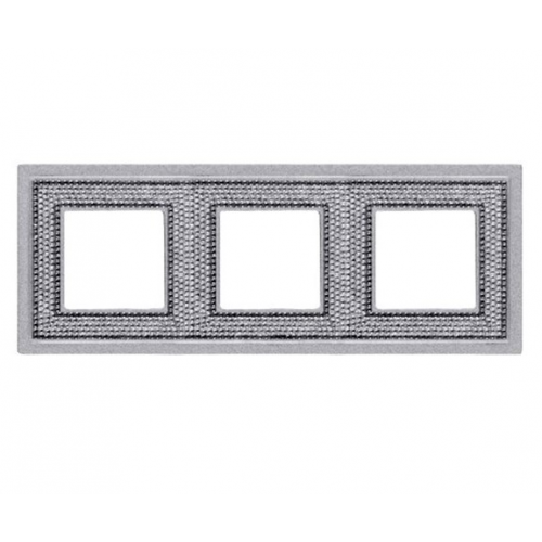  Рамка Crystal De Luxe Bright chrome 3-постовая Fede FD01293CB