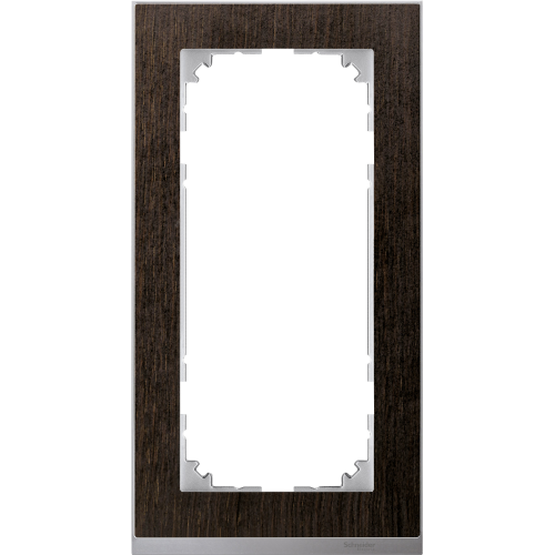  Рамка без перегородки M-Pure Decor Венге / Алюминий 2-постовая Merten MTN4025-3671