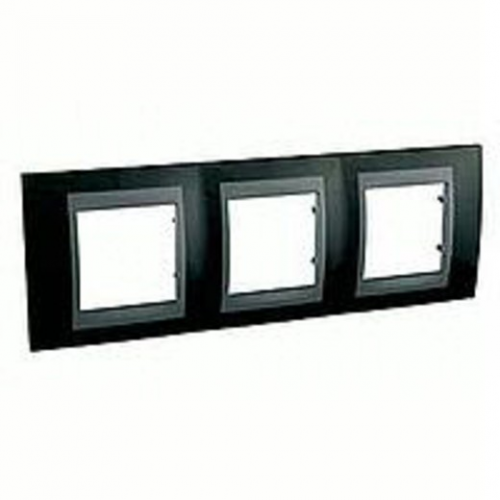  Рамка Unica Top Родий / Графит 3-постовая Schneider Electric MGU66.006.293