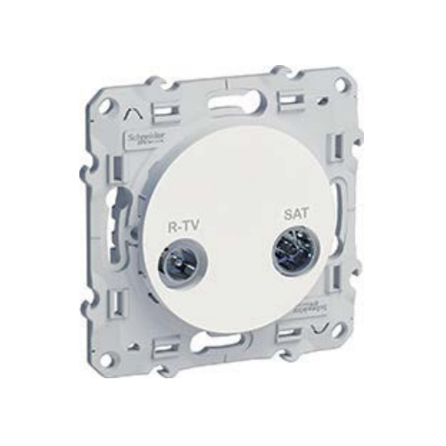  R-TV\SAT проходная белый Odace Schneider Electric S52R456