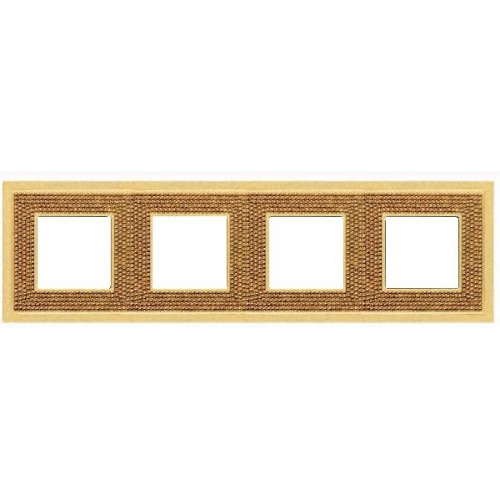  Рамка Crystal De Luxe Real Gold 4-постовая Fede FD01294OR