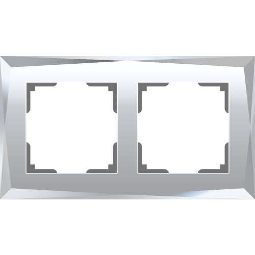  Рамка на 2 поста (зеркальный) Diamant Werkel a045796 WL08-Frame-02