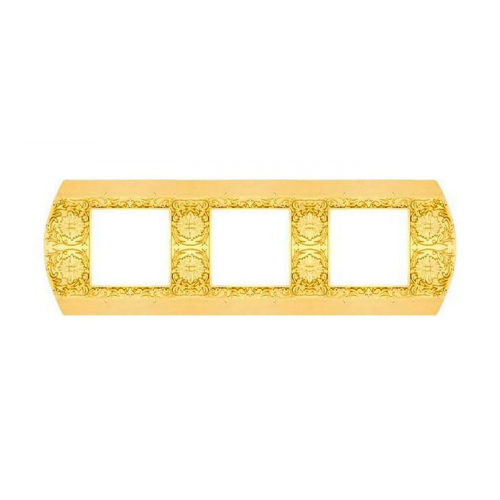  Рамка Sanremo bright gold 3-постовая гор/верт. Fede FD01423OB