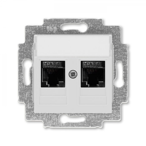 Розетка телефонная ABB Levit двойная 2хRJ45 категория 6 серый 5014H-A61018 16W 2CHH296118A6016
