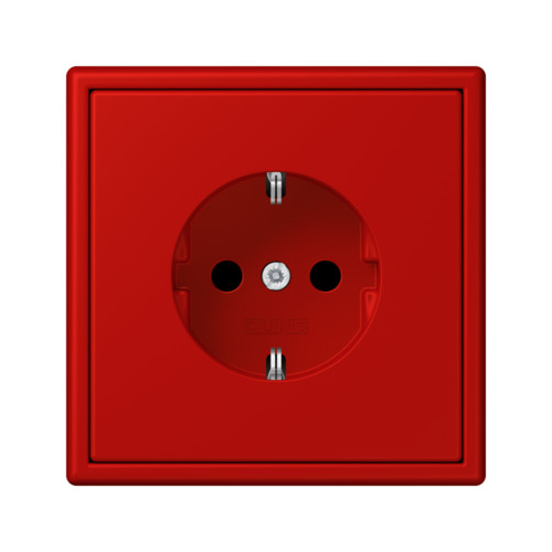  Les Couleurs® Le Corbusier SCHUKO®-розетка со встроенной повышенной защитой от прикосновения rouge vermillon 31 Jung LC1520KI32090