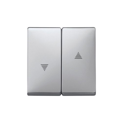  Клавиша х2 для жалюзи, алюминий Merten MTN411560
