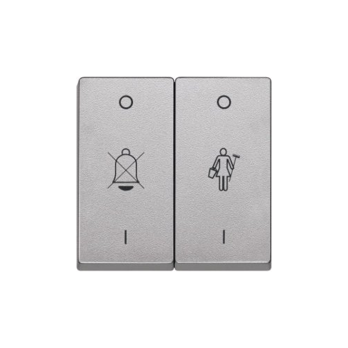  Клавиша x2 с надписями для горничной, алюминий Merten MTN435660