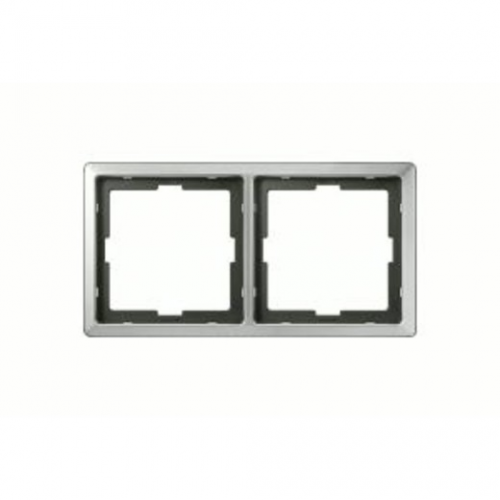 Рамка Artec Сталь 2-постовая Merten MTN481246