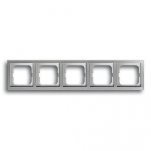  Рамка Pure Steel Сталь 5-постовая ABB 1725-866K