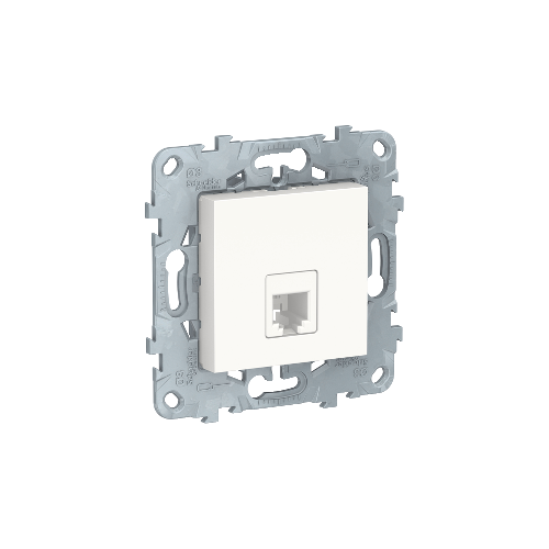  Розетка телефонная, RJ11, одиночная, 4 контакта, Белый Schneider Electric NU549218