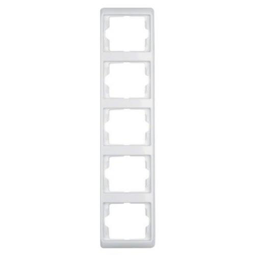  Рамка Arsys Полярная белизна с блеском 5-постовая вертикальная Berker 13530069