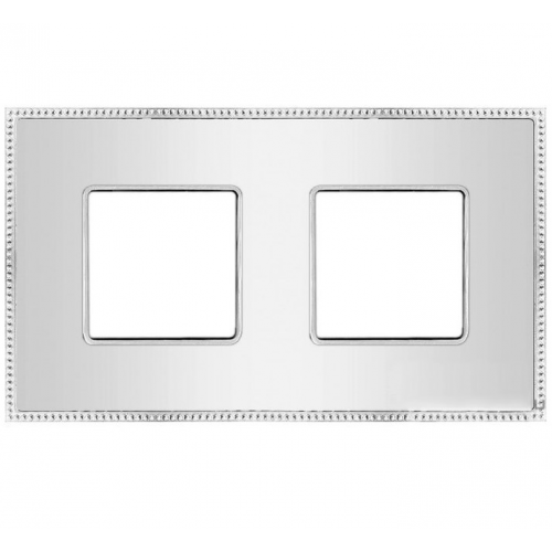 Основа рамок Belle Epoque Metal Bright chrome 2-постовая гор/верт. Fede FD01402CB