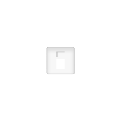  Одиночная монтажная плата RJ45, цвет Белый FEDE FD17896