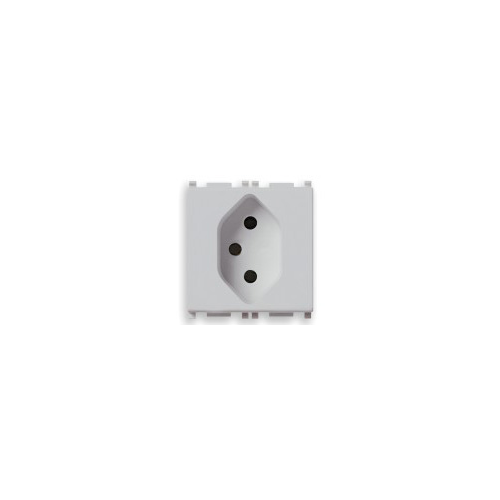  Розетка 2p+t 10a швейцария t13, серебро Vimar Plana 14226.SL