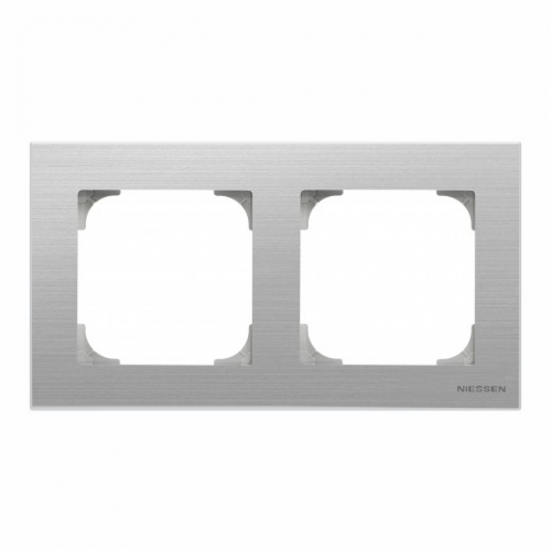  AI Рамка Sky Нержавеющая сталь 2-постовая ABB 8572