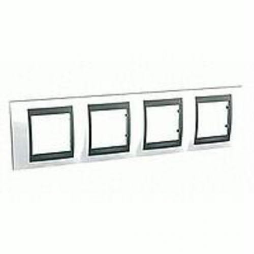  Рамка Unica Top Нордик / Графит 4-постовая Schneider Electric MGU66.008.292