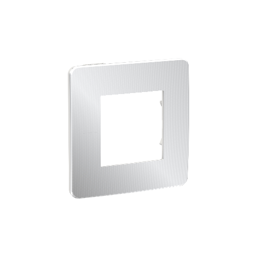  Рамка Unica Studio Metal Хром / Белый 1-постовая Schneider Electric NU280255
