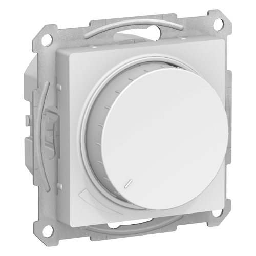  Atlasdesign Светорегулятор (диммер) поворотно-нажимной, 630Вт, мех., Белый Schneider Electric ATN000136