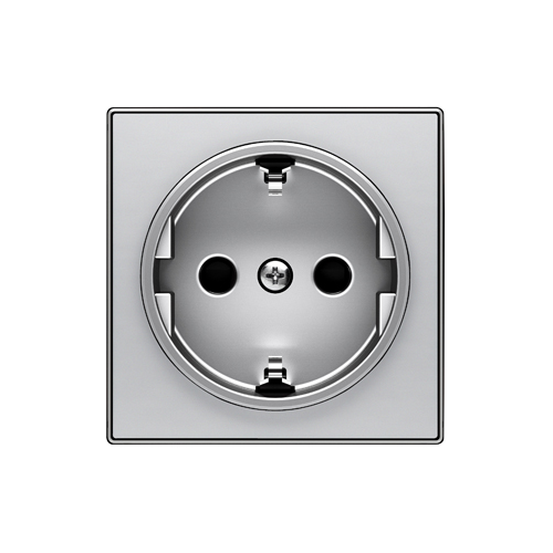  PL Накладка для розеток 2Р+Е SCHUKO серебряный, ABB 8588