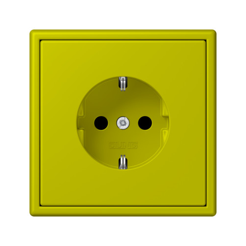  Les Couleurs® Le Corbusier SCHUKO®-розетка со встроенной повышенной защитой от прикосновения vert olive vif Jung LC1520KI4320F
