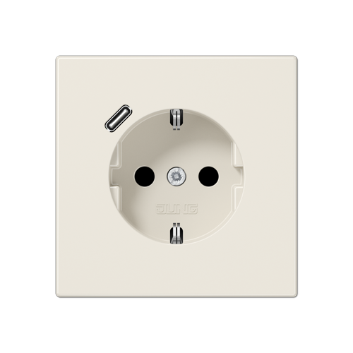  Розетка SCHUKO® с USB-интерфейсом с 1 USB-портом типа A Слоновая кость LS серия LS1520-18C