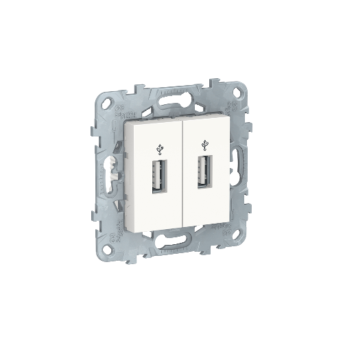  USB-коннектор, 2-местный, Белый Schneider Electric NU542718