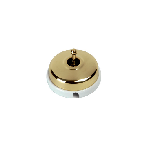  Кнопка (тумблерная)10A-250V, золото Fontini 60312502