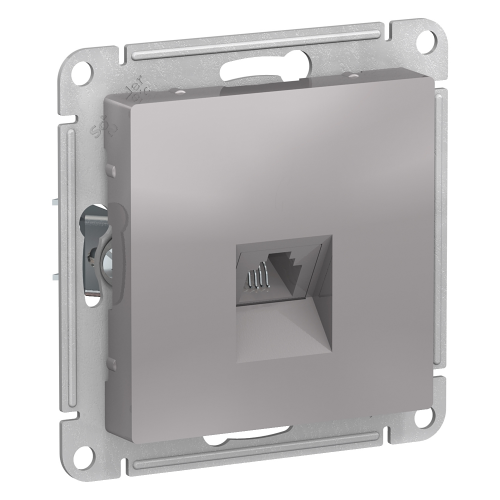  Atlasdesign Розетка телефонная RJ11, механизм, Алюминий Schneider Electric ATN000381