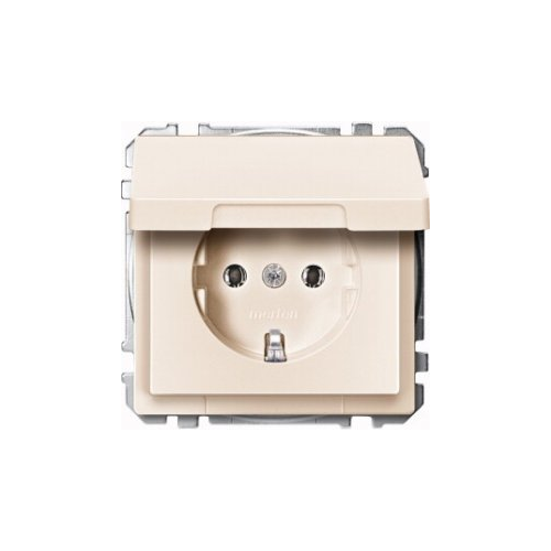  Механизм розетки с крышк, бежевый Merten MTN2311-4044