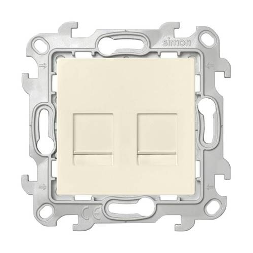  Розетка 2хRJ45 кат 5е UTP, сл кость Simon 24 2450593-031