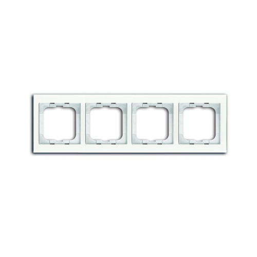  Рамка Axcent Белое стекло 4-постовая ABB 1724-280