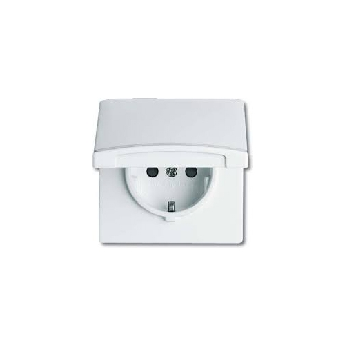  (20 EUGKB-34-101), Розетка SCHUKO, 20 EUGKB-34-101, с крышкой, с защитными шторками, Allwetter44, IP44, альпийский белый, уплотнительное кольцо в комплекте, 16А, 250В., ABB 2064-0-0294