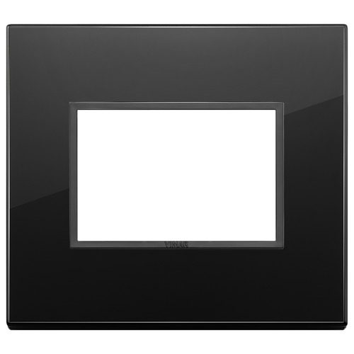  Рамка Eikon Evo Черный бриллиант стекло 3-модульная Vimar 21653.88